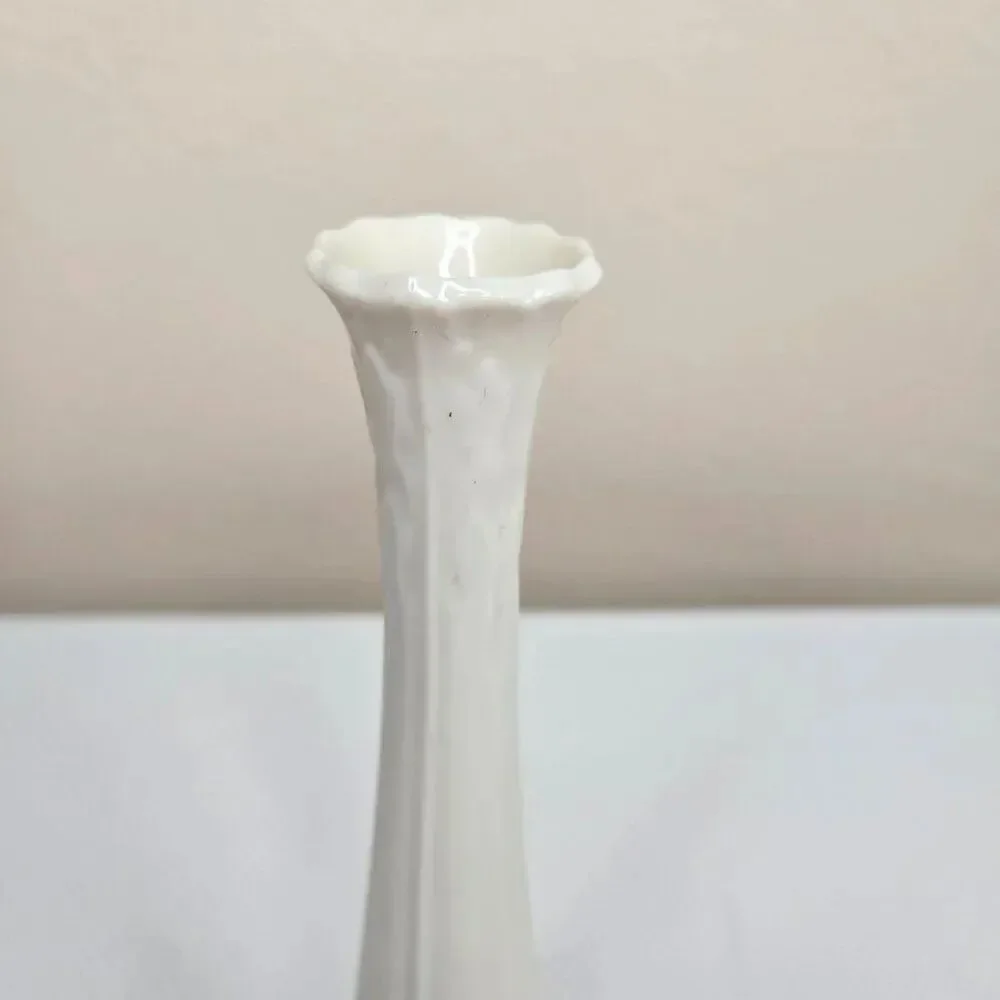 Vintage Lenox Ivory Porcelain Bud Vase Raised Floral Design 11